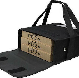 Ισοθερμική Τσάντα Delivery Πίτσας 25lt Μαύρη