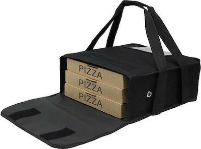 Ισοθερμική Τσάντα Delivery Πίτσας 25lt Μαύρη
