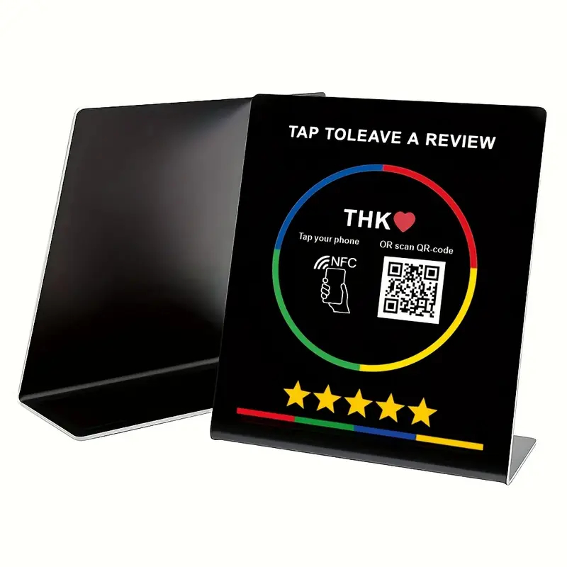 Επιτραπέζιο stand Google Reviews - NFC & QR Code