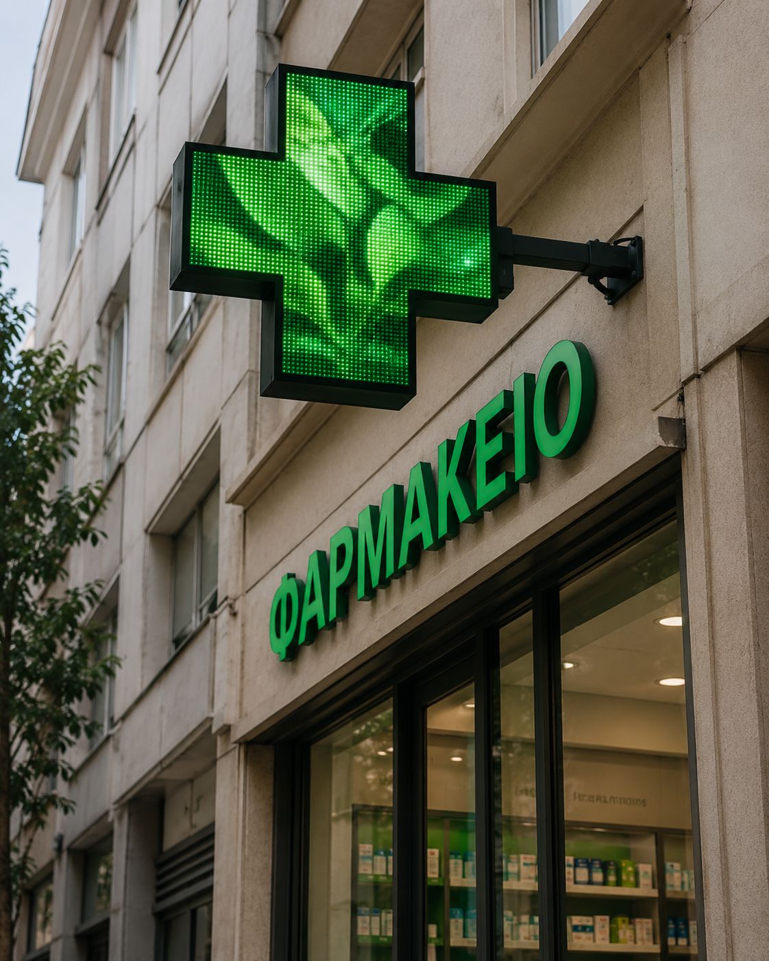 Έγχρωμος Σταυρός Φαρμακείου - Image 2