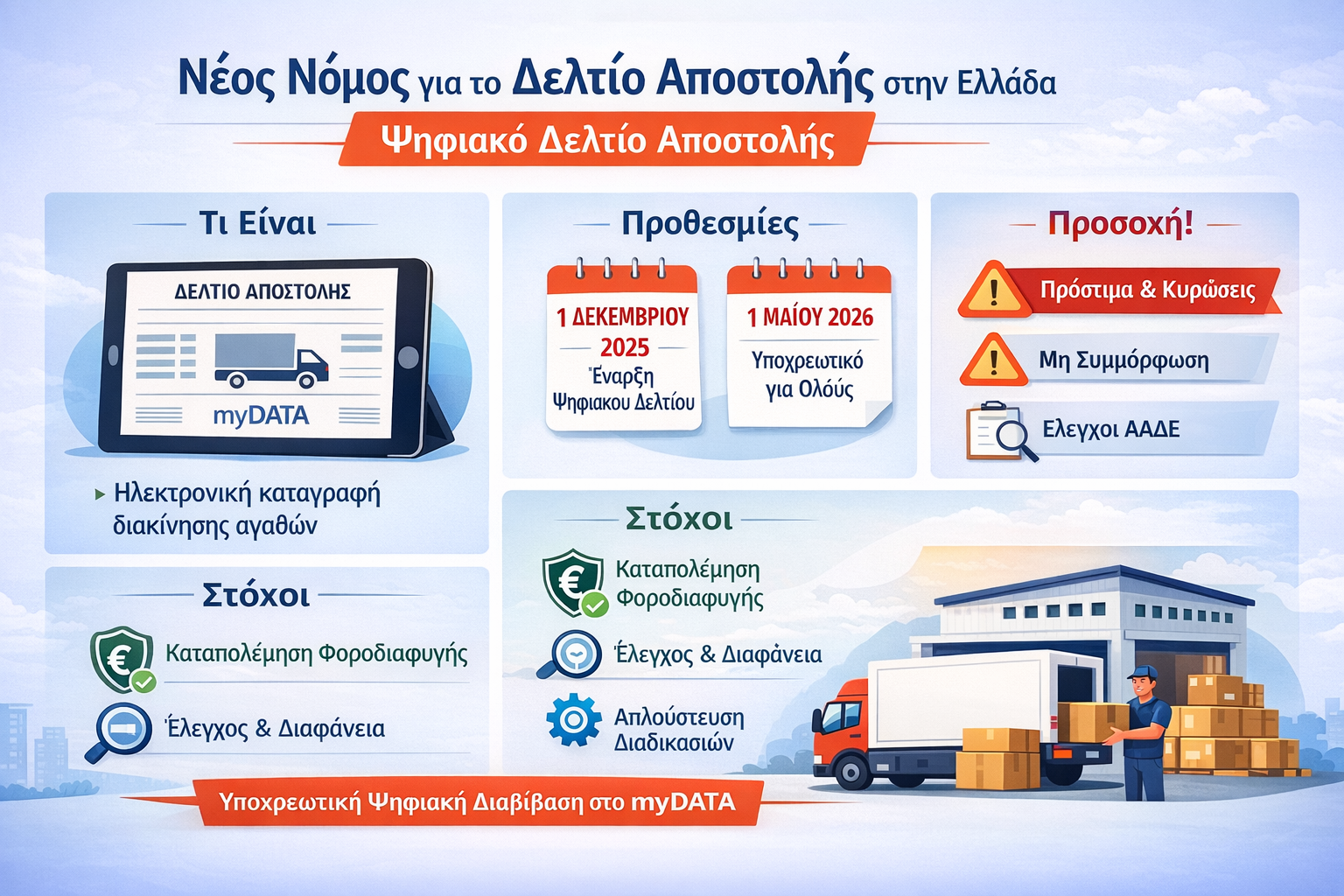 Τι αλλάζει με το νέο νόμο για το Δελτίο Αποστολής στην Ελλάδα (Ψηφιακό Δελτίο Αποστολής)