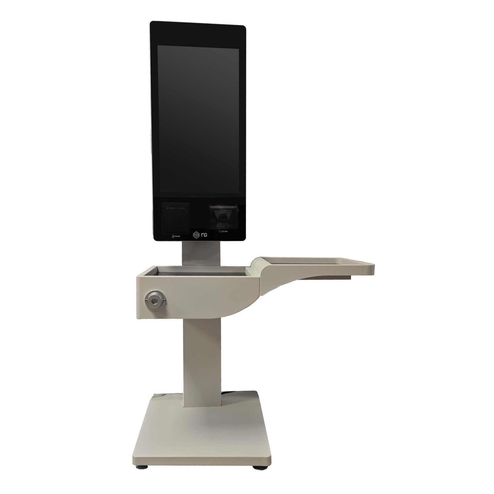 NG KIOSK PULSE, 27in, i5 12th, 8GB, SSD 240GB, 80mm PRINTER, 2D SCANNER, ΕΠΙΔΑΠΕΔΙΟ ΜΕ ΠΑΓΚΟ