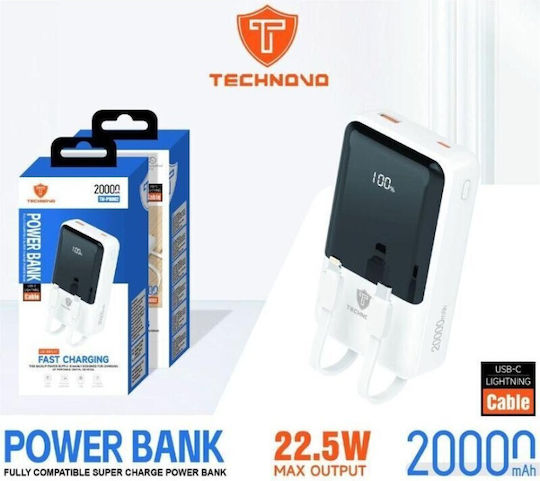 Power Bank 20000mAh 22.5W Technovo TN-PB002